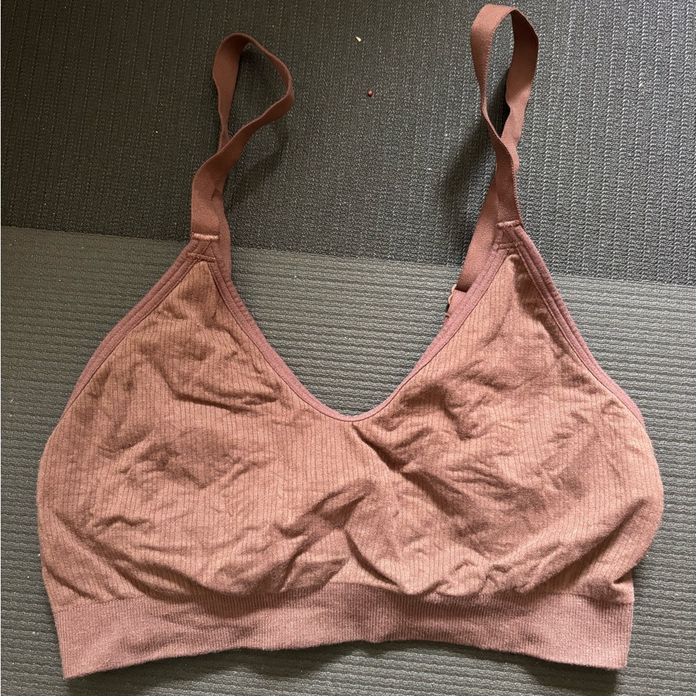Bombas Women’s ribbed seamless bralette S/M hickory